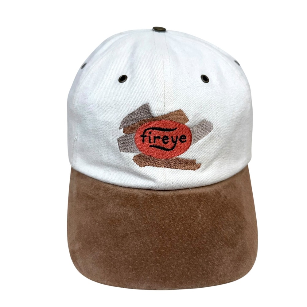 Fireye Baseball Cap Hat Vitronic Adjustable Strapback Cream Brown Mens Size OSFA
